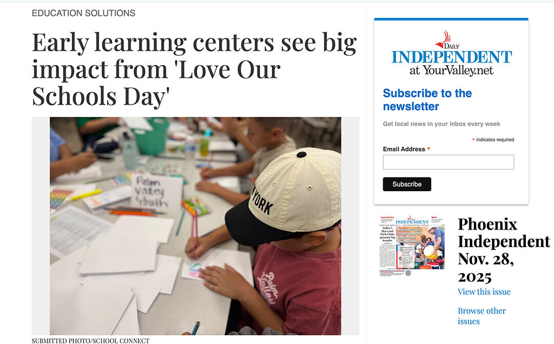 YourValley: Early Learning Centers See Big Impact from ‘Love Our Schools Day’