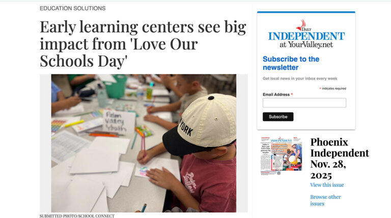 YourValley: Early Learning Centers See Big Impact from ‘Love Our Schools Day’