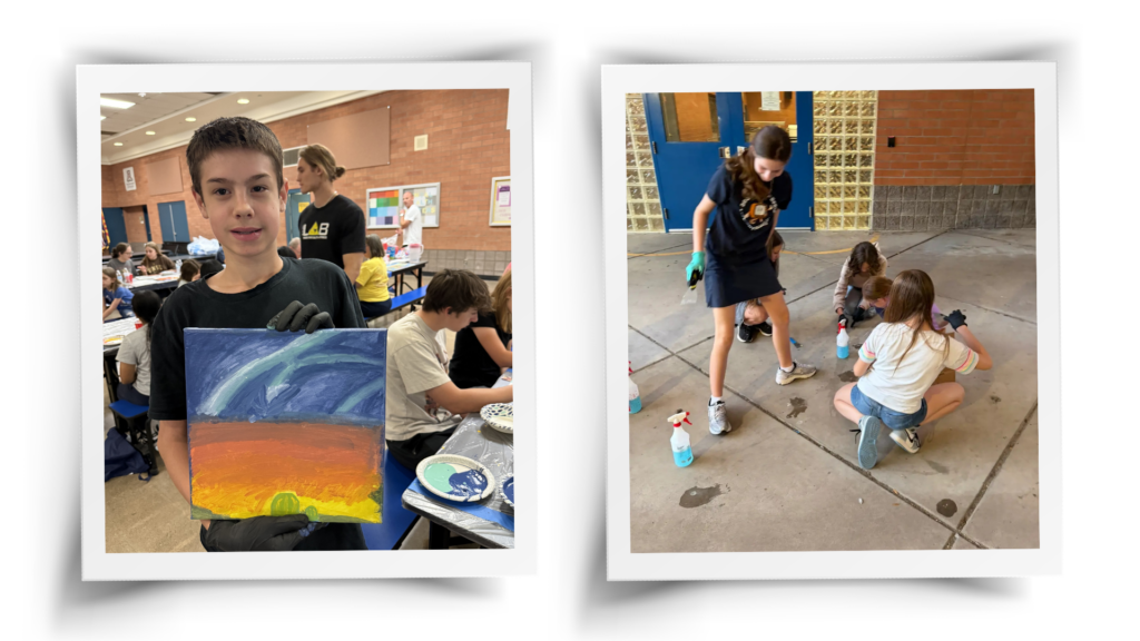 I watched student after student pick up their brushes, look at their canvas square, and start bringing out their inner artist.